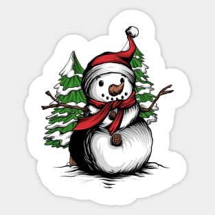 Snowman Sticker